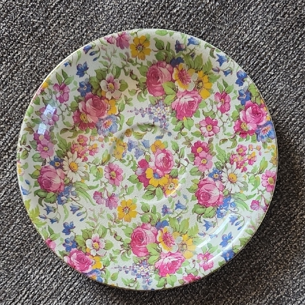 Vintage Royal Winton Floral Plate Lummertime Made In England